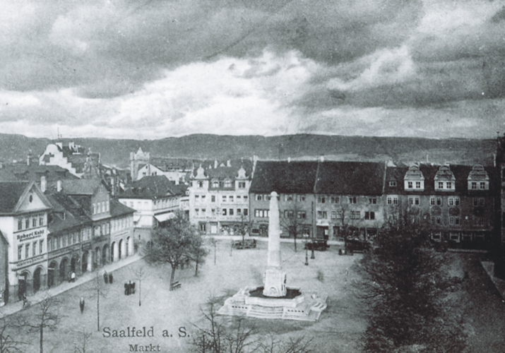 Marktplatz Saalfeld historisch