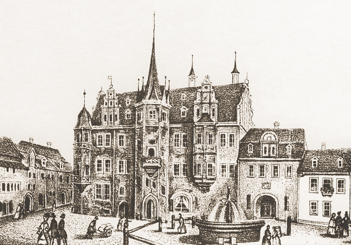 Rathaus Saalfeld historisch